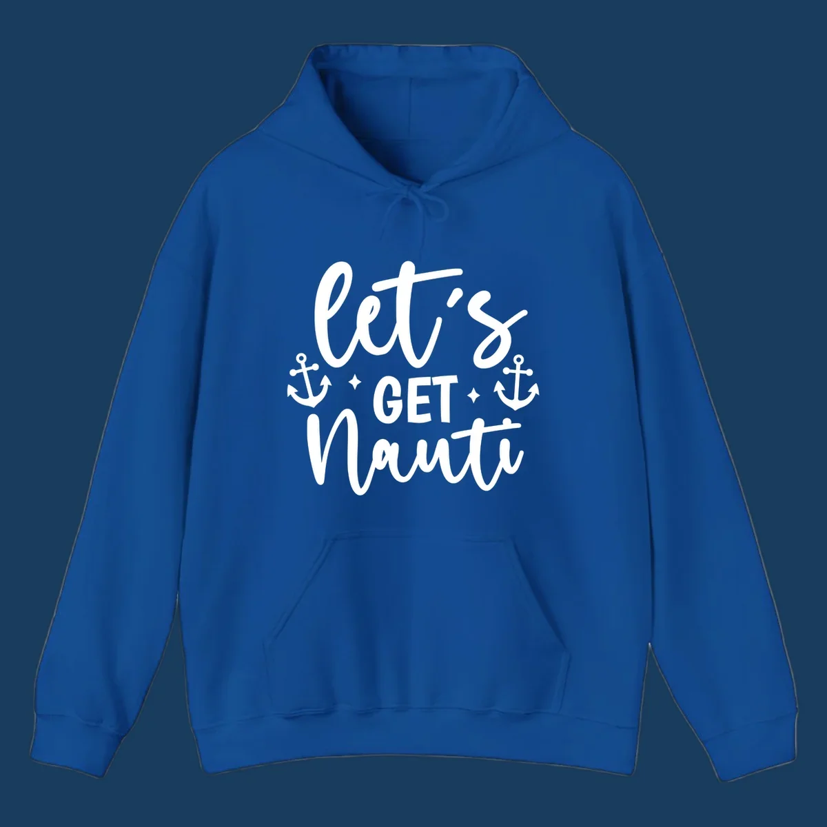 Let's Get Nauti cruise design with anchors and stars.