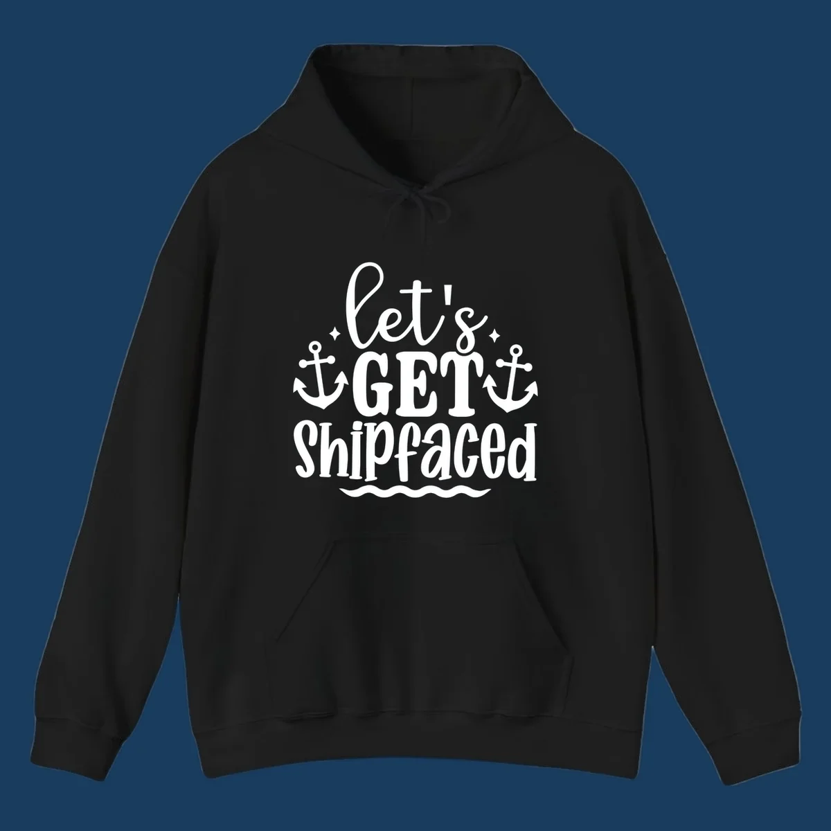 Let's Get Shipfaced cruise design with anchors and text.