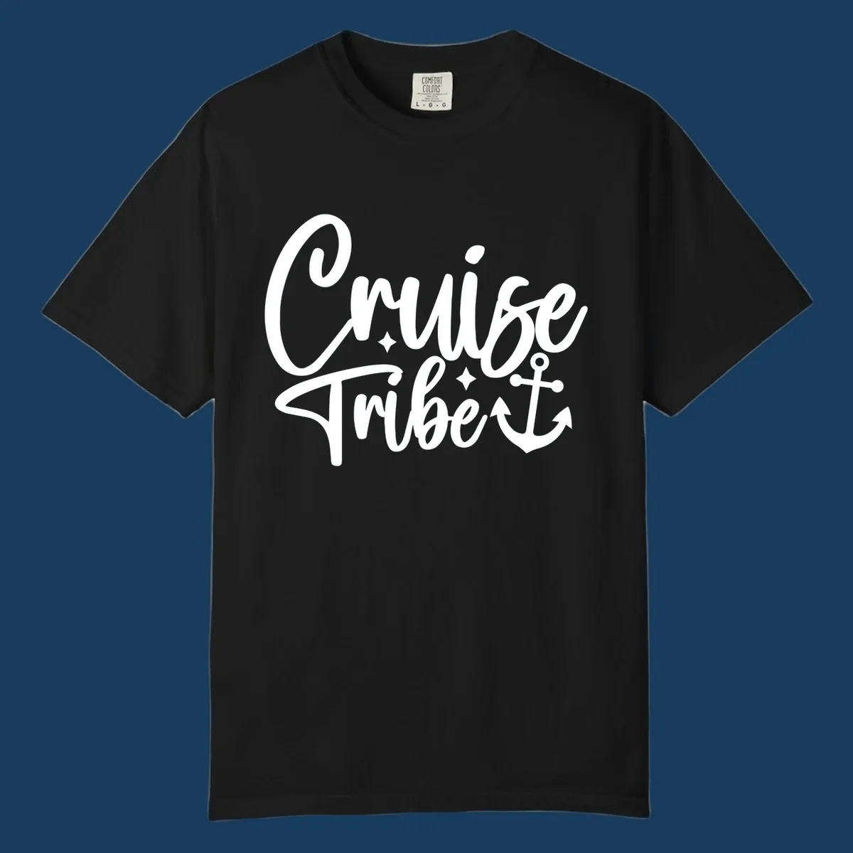 Cruise Tribe text with anchor graphic for vacation.