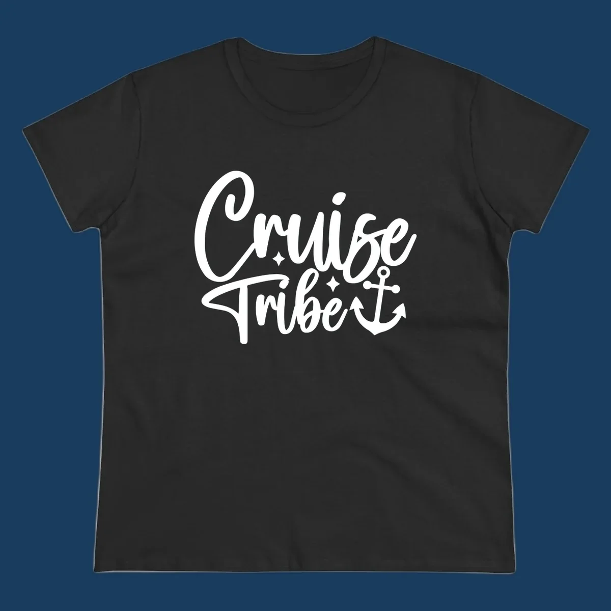 Cruise Tribe text with anchor graphic for vacation.