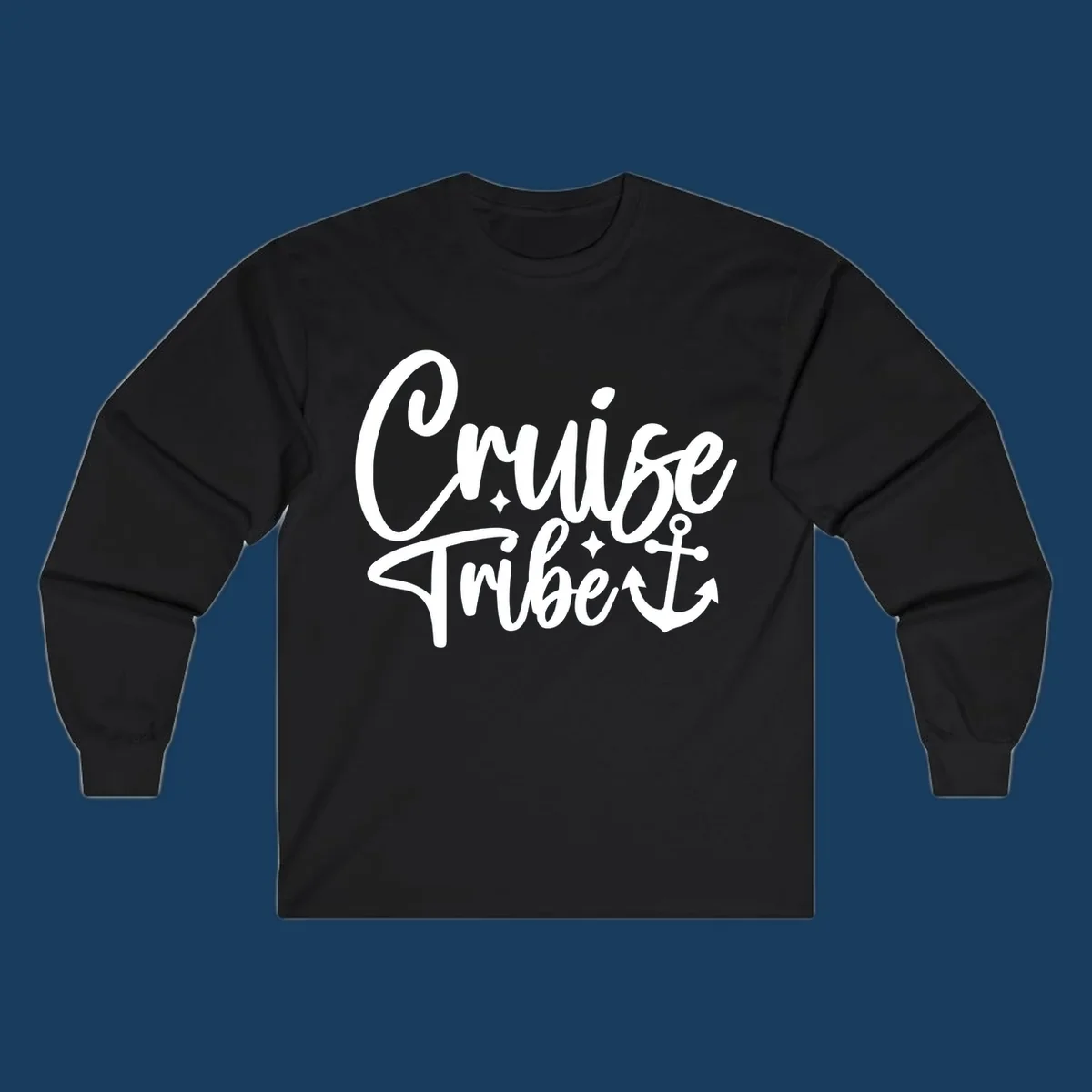 Cruise Tribe text with anchor graphic for vacation.