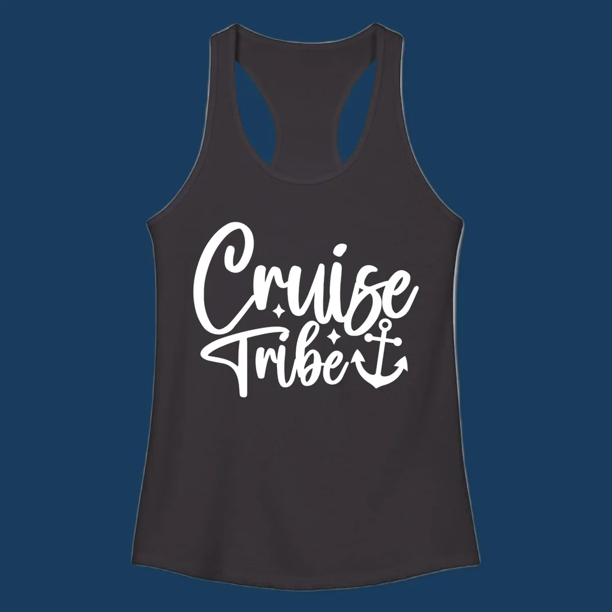 Cruise Tribe text with anchor graphic for vacation.
