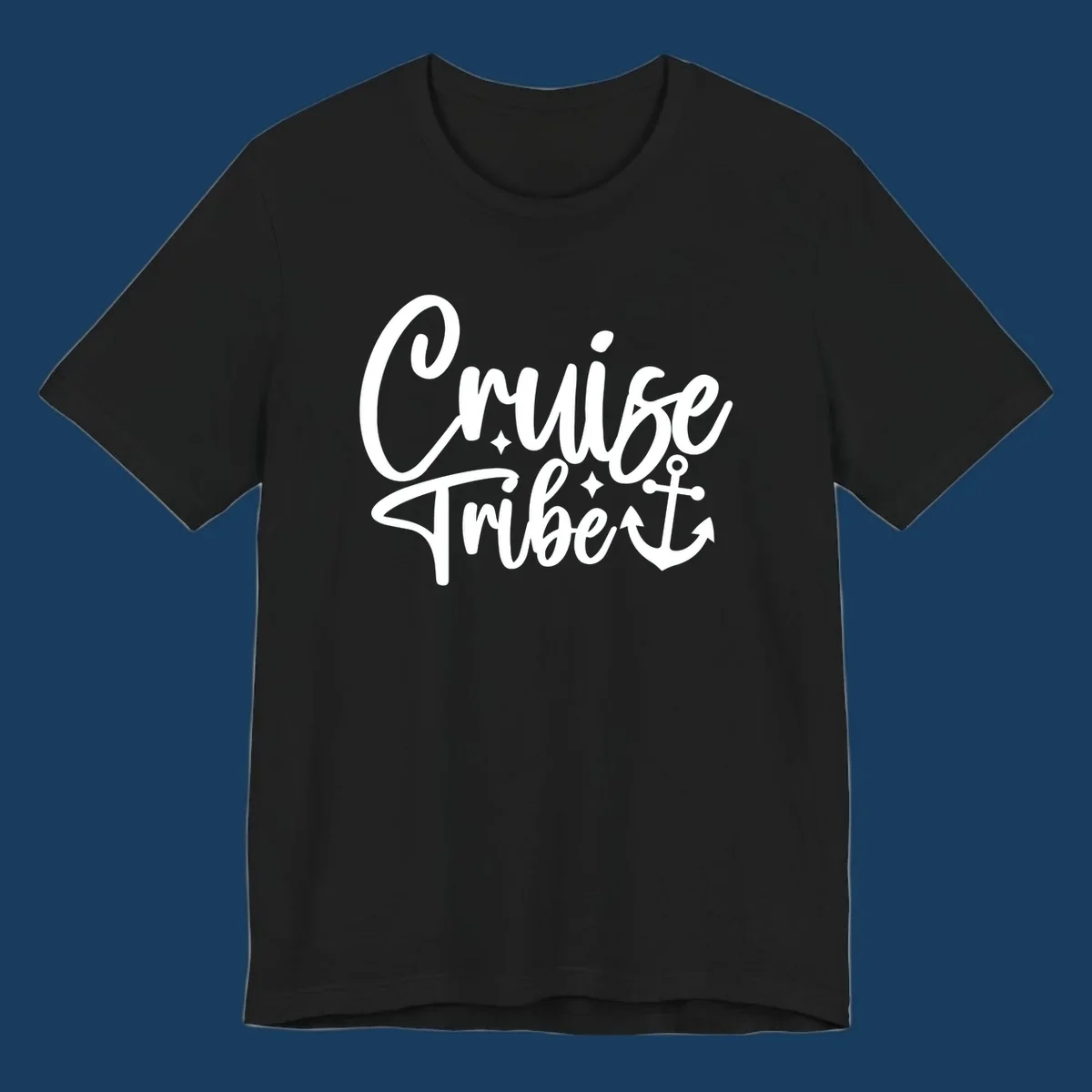 Cruise Tribe text with anchor graphic for vacation.