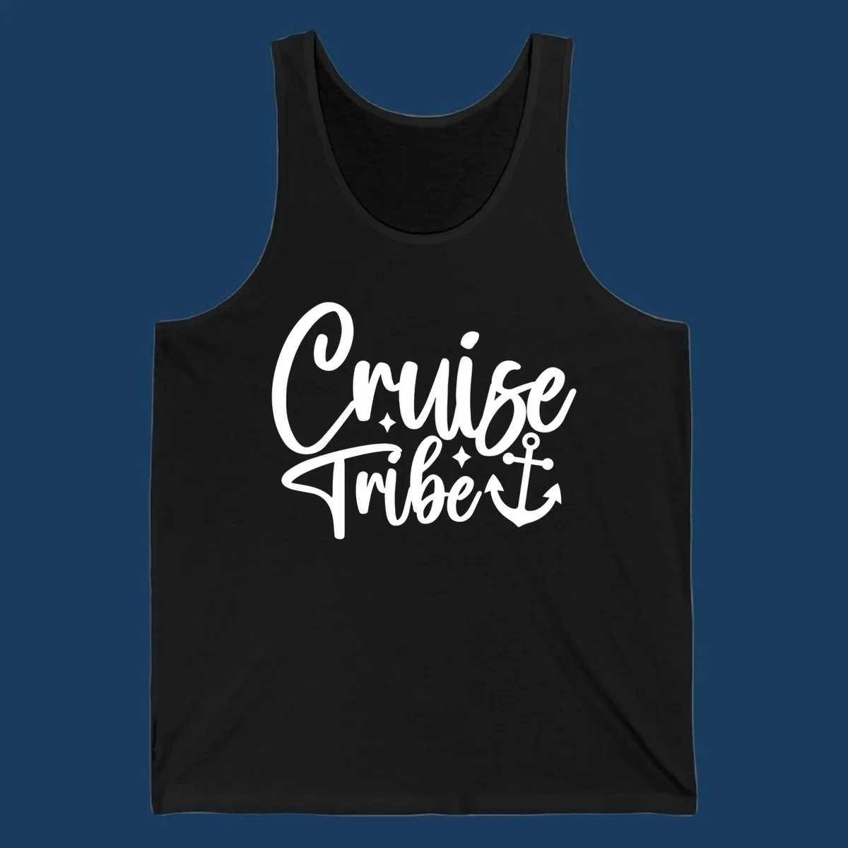 Cruise Tribe text with anchor graphic for vacation.