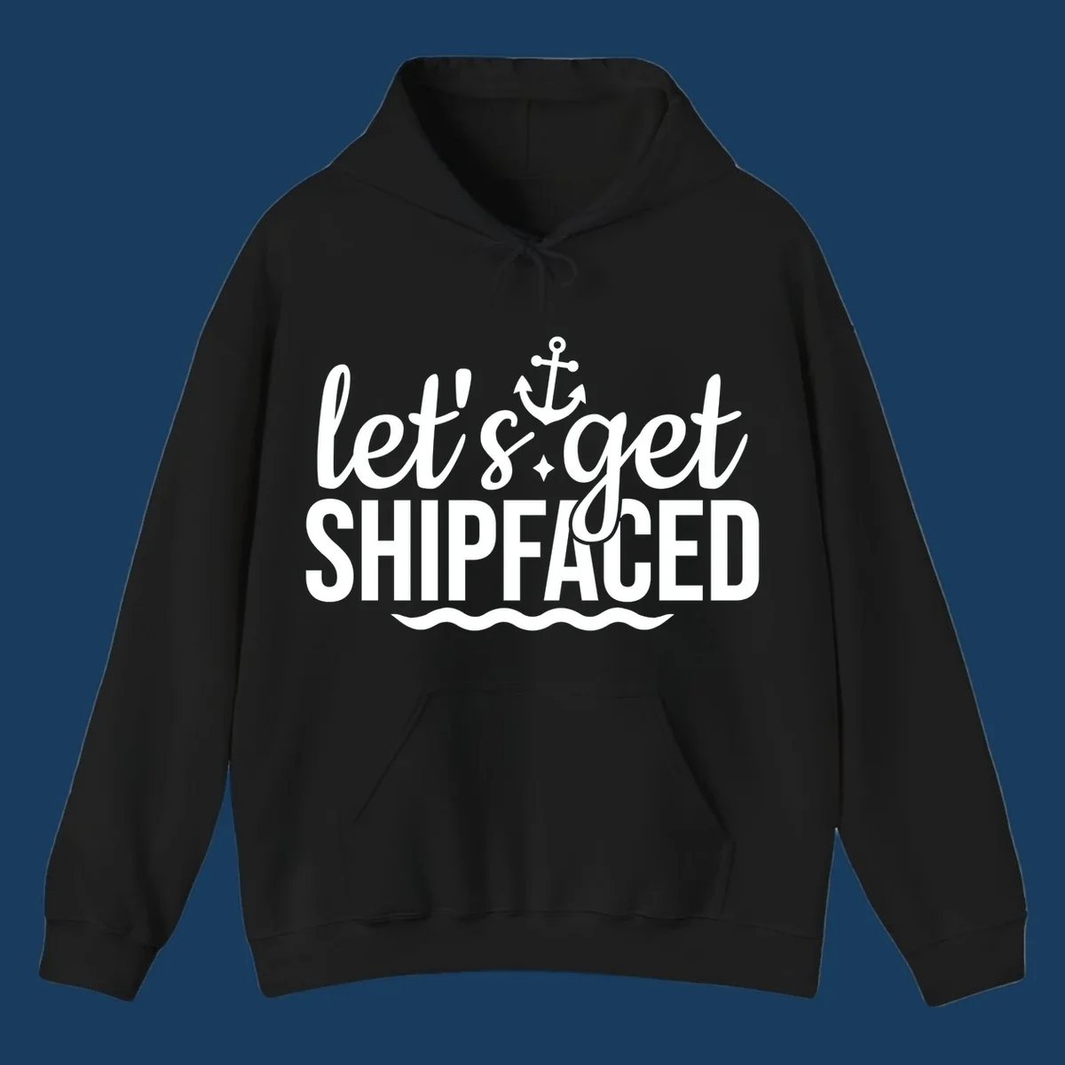 Let's Get Shipfaced cruise design with anchor and waves