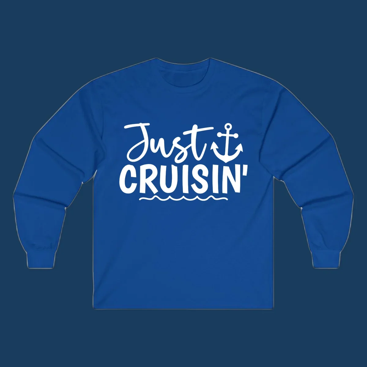 Just Cruisin anchor graphic for cruise vacations.