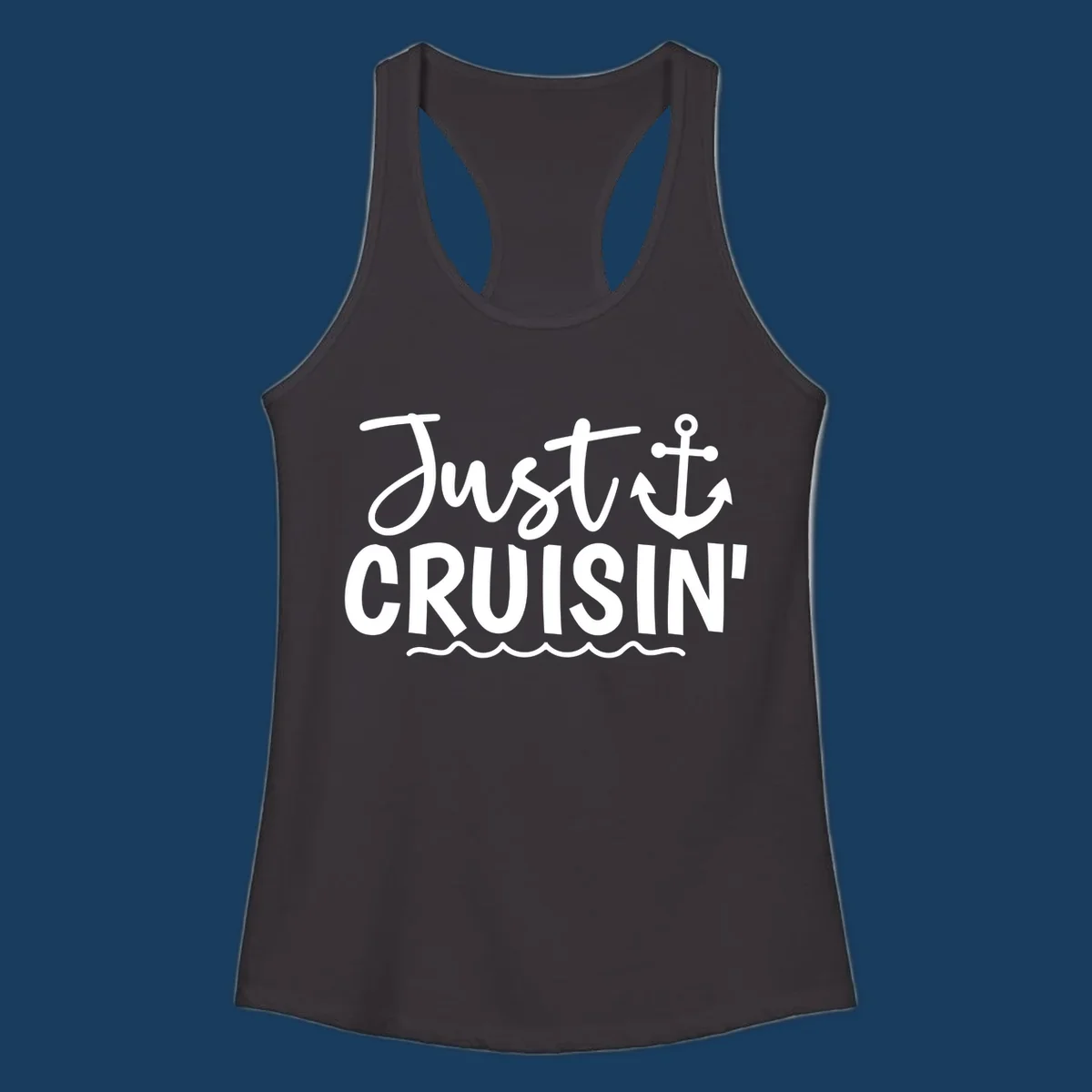 Just Cruisin anchor graphic for cruise vacations.