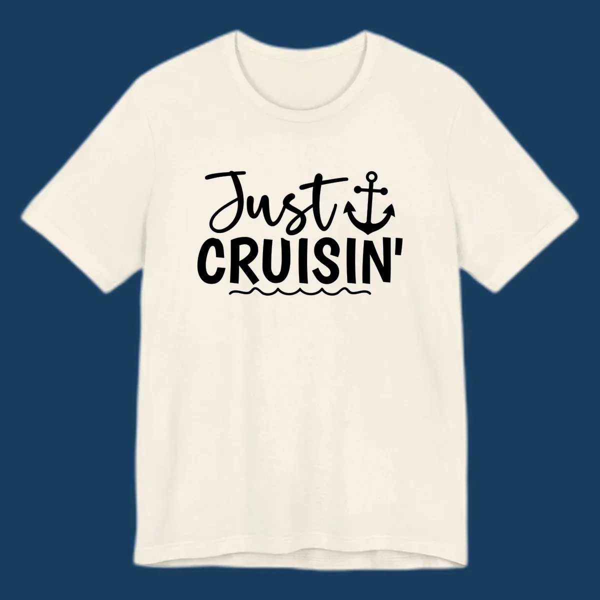 Just Cruisin anchor graphic for cruise vacations.