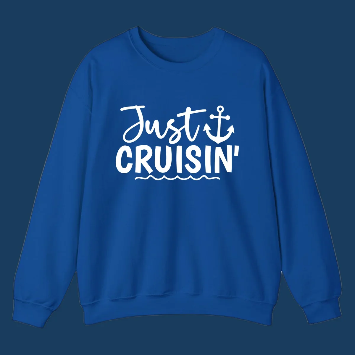 Just Cruisin anchor graphic for cruise vacations.