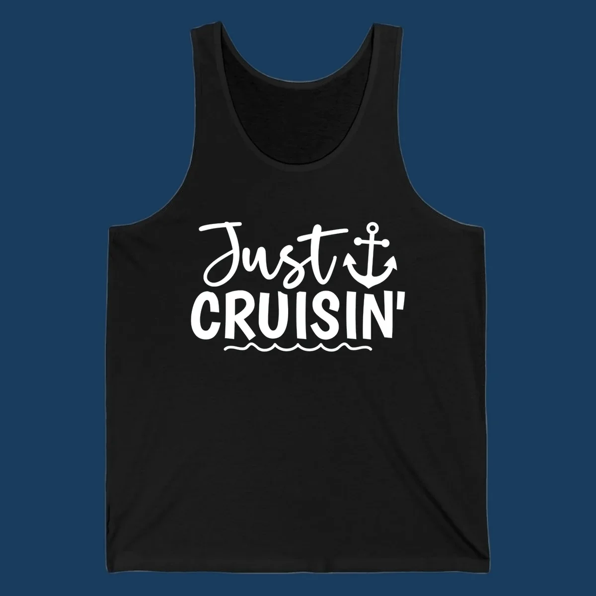 Just Cruisin anchor graphic for cruise vacations.