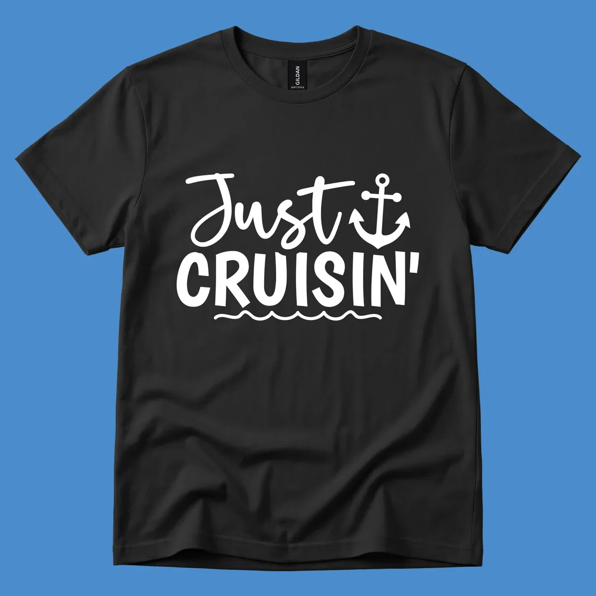 Just Cruisin anchor graphic for cruise vacations.
