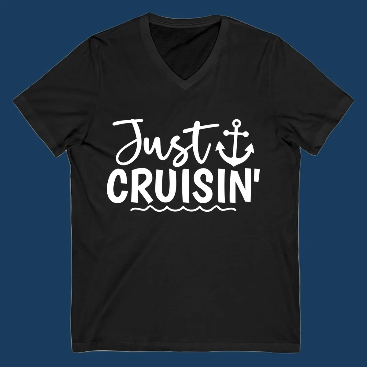 Just Cruisin anchor graphic for cruise vacations.
