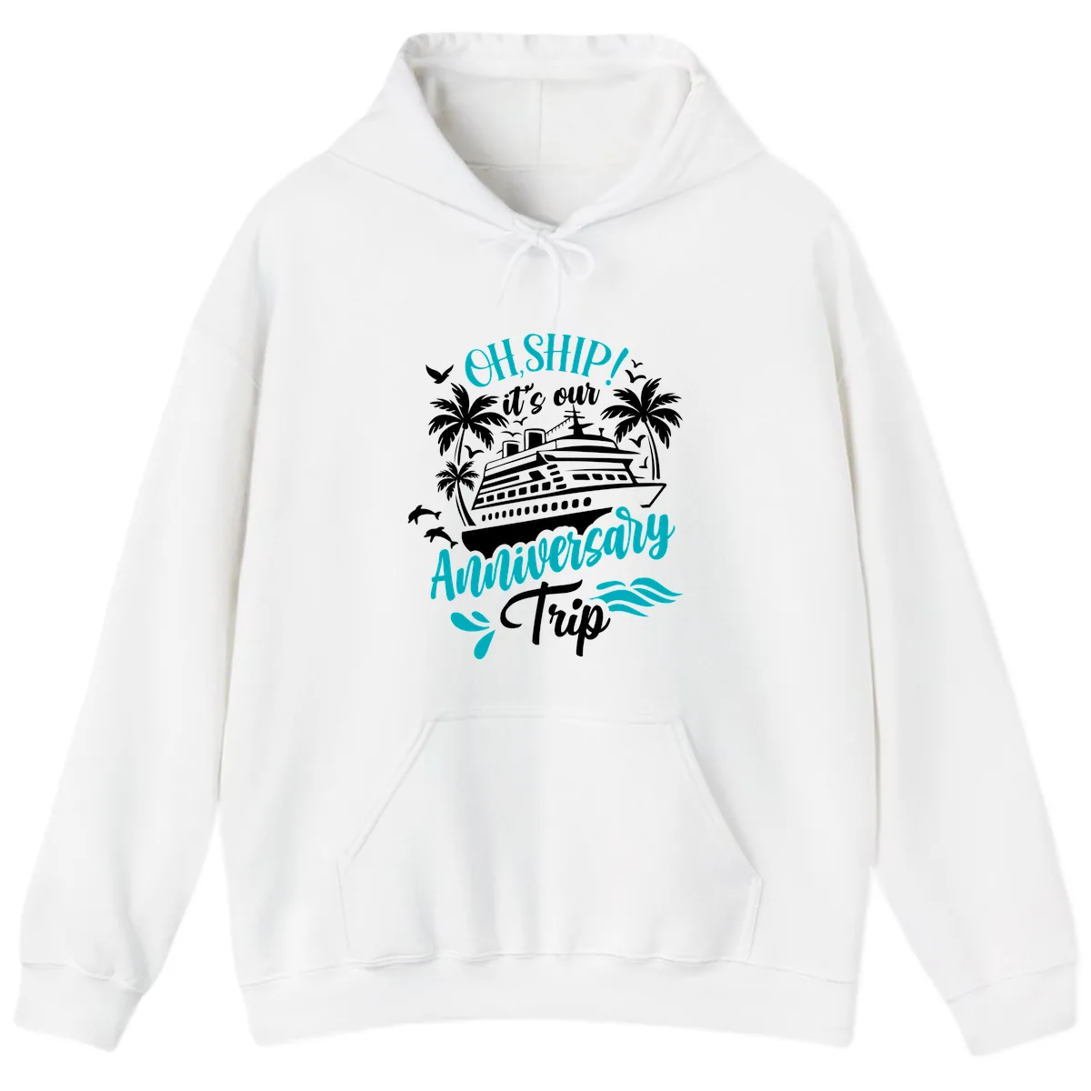 Oh Ship It's Our Anniversary Trip Hoodie in White