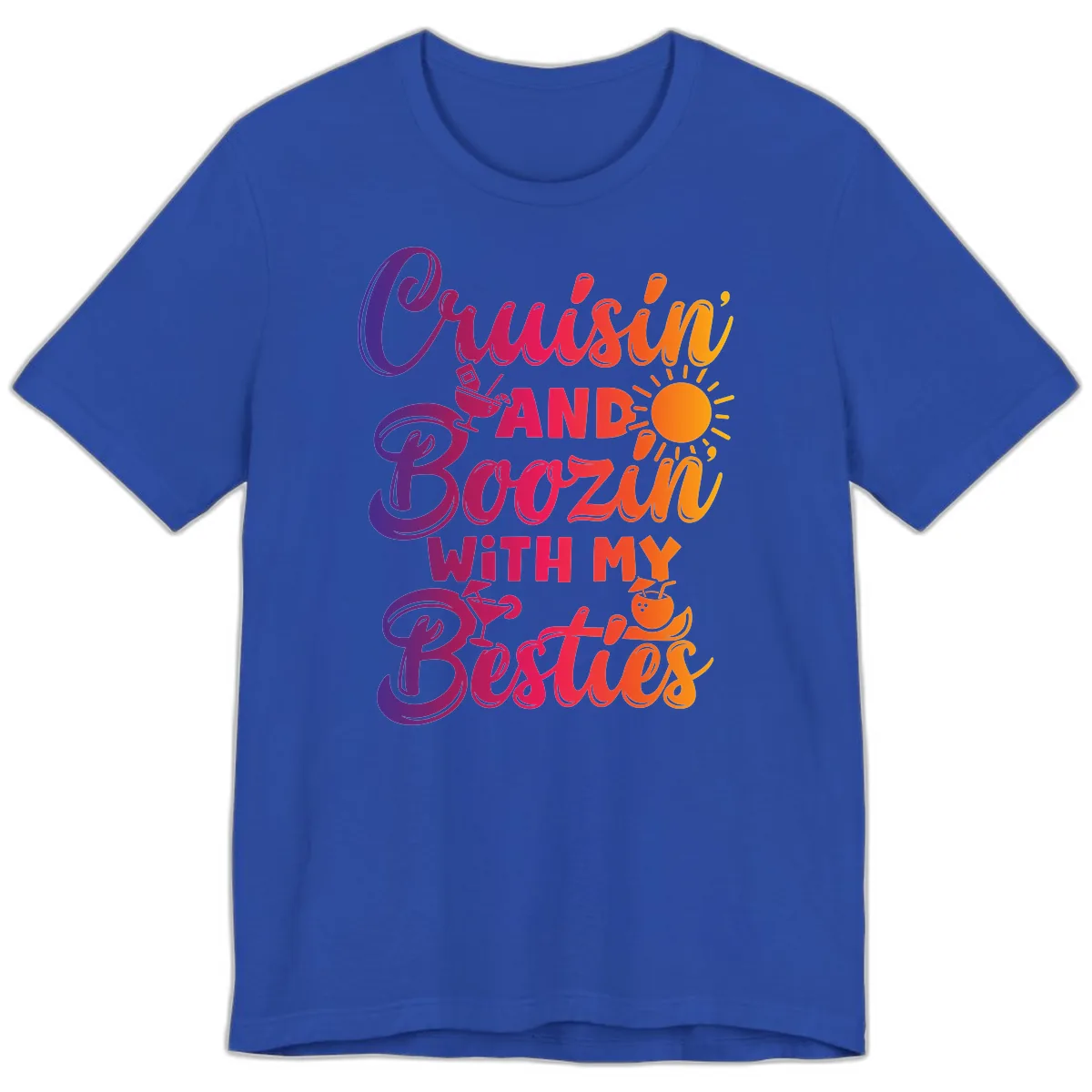Cruisin And Boozin With My Besties Premium T-Shirt in True Royal