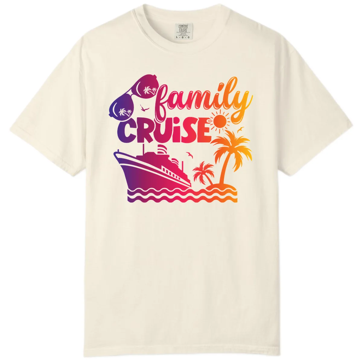 Family Cruise Tropical Getaway Comfort Color in Ivory