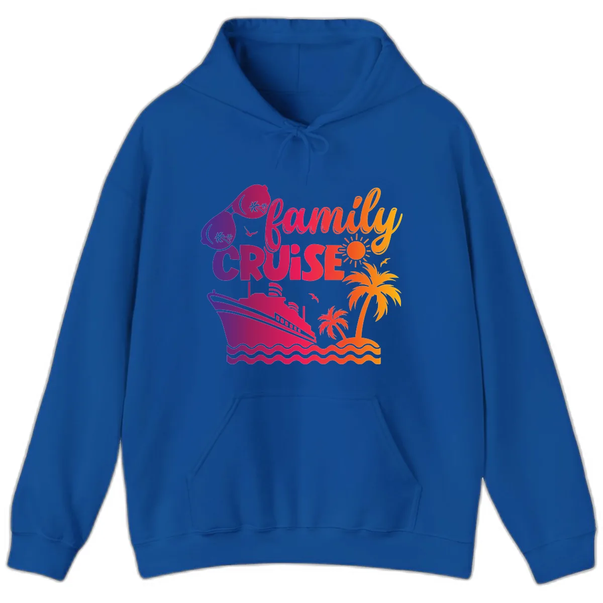 Family Cruise Tropical Getaway Hoodie in Royal