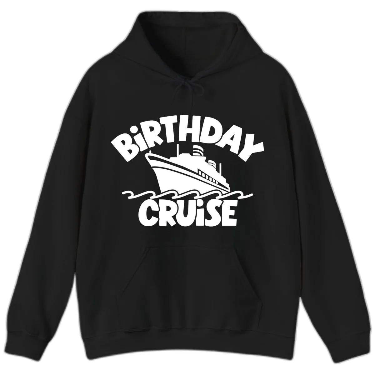 Birthday Cruise Ship Fun Hoodie in Black