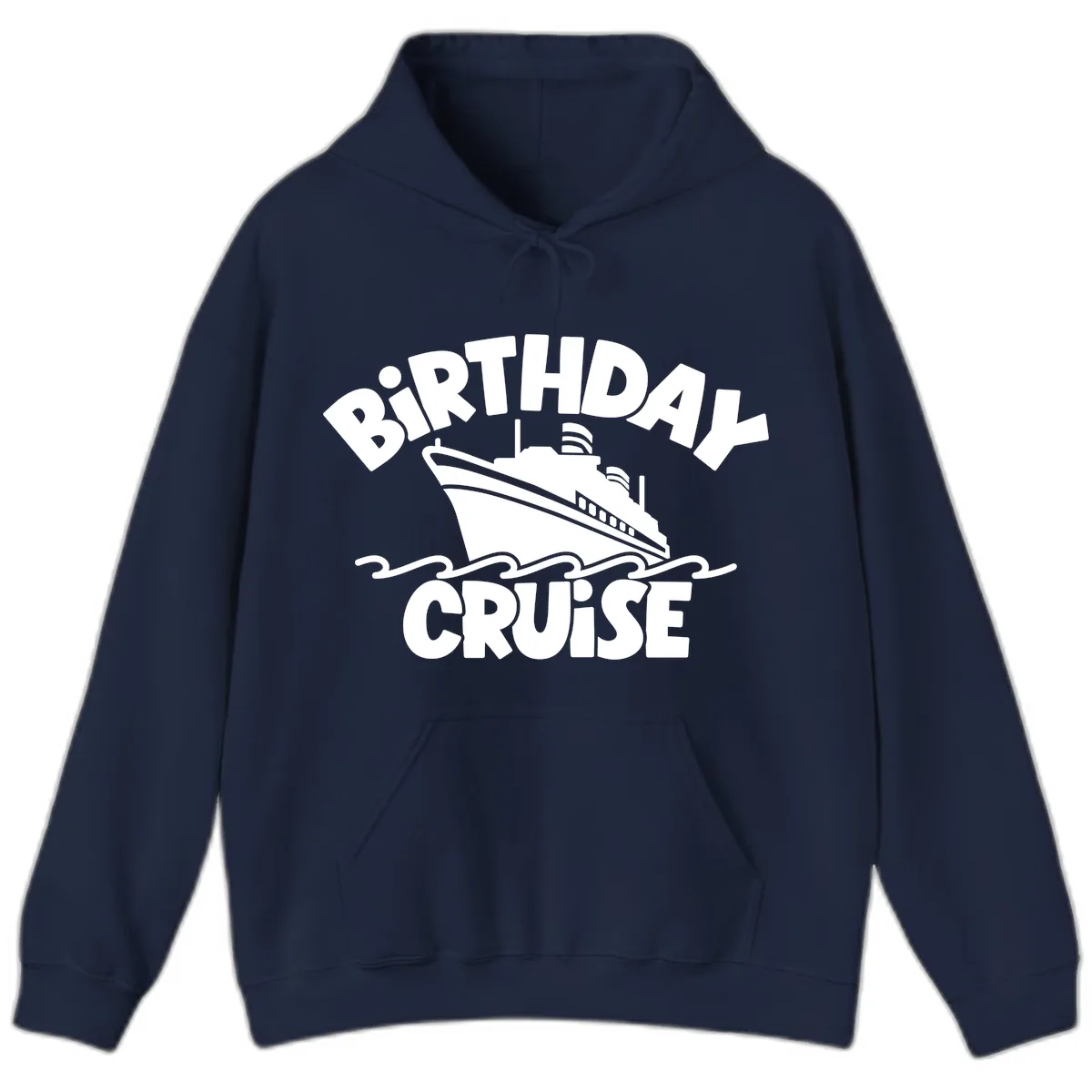 Birthday Cruise Ship Fun Hoodie in Navy