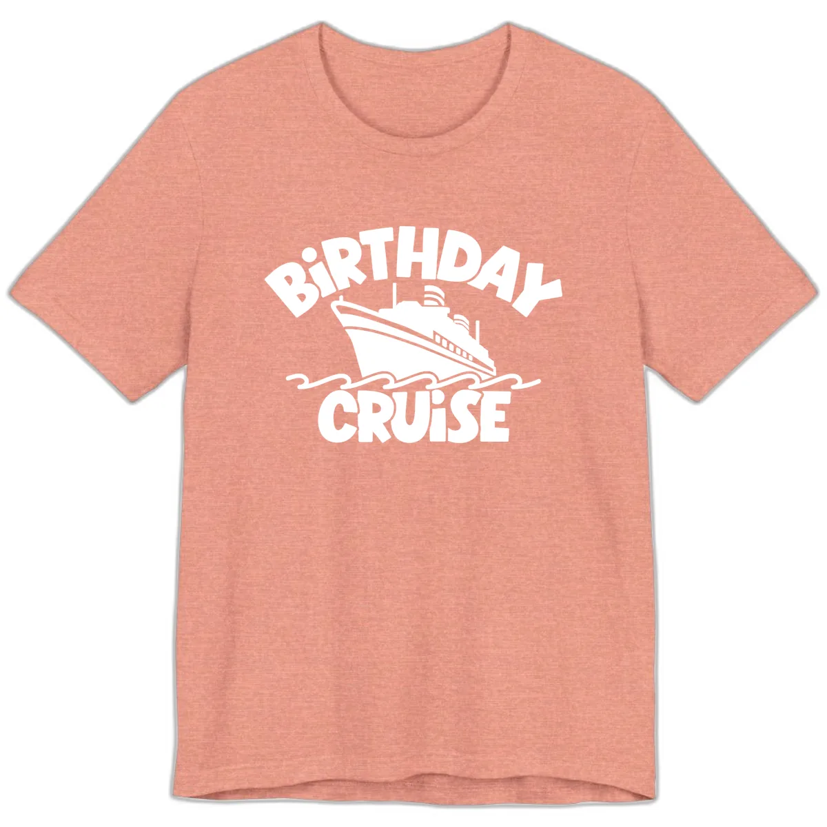 Birthday Cruise Ship Fun Premium T-Shirt in Heather Sunset