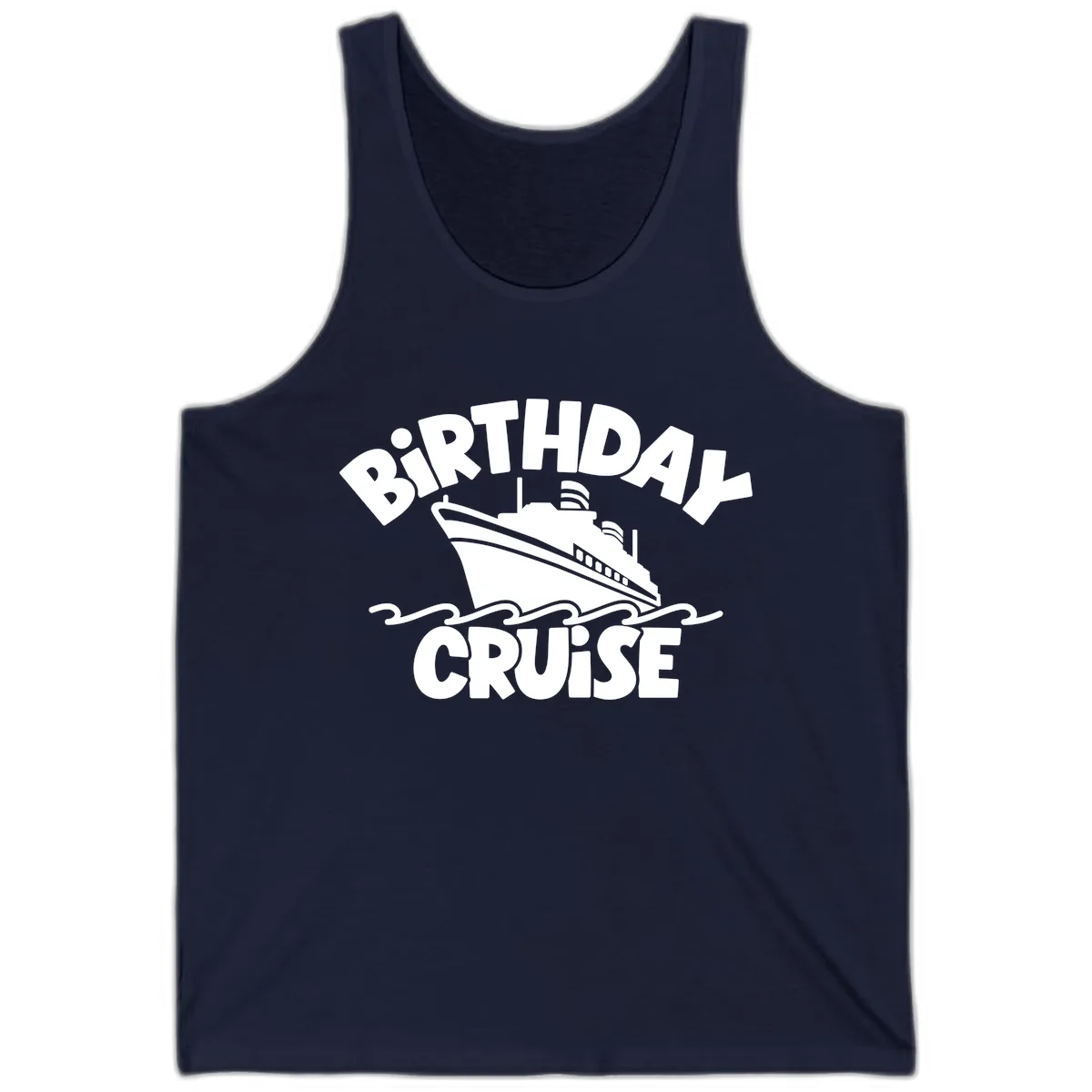 Birthday Cruise Ship Fun Tank in Navy