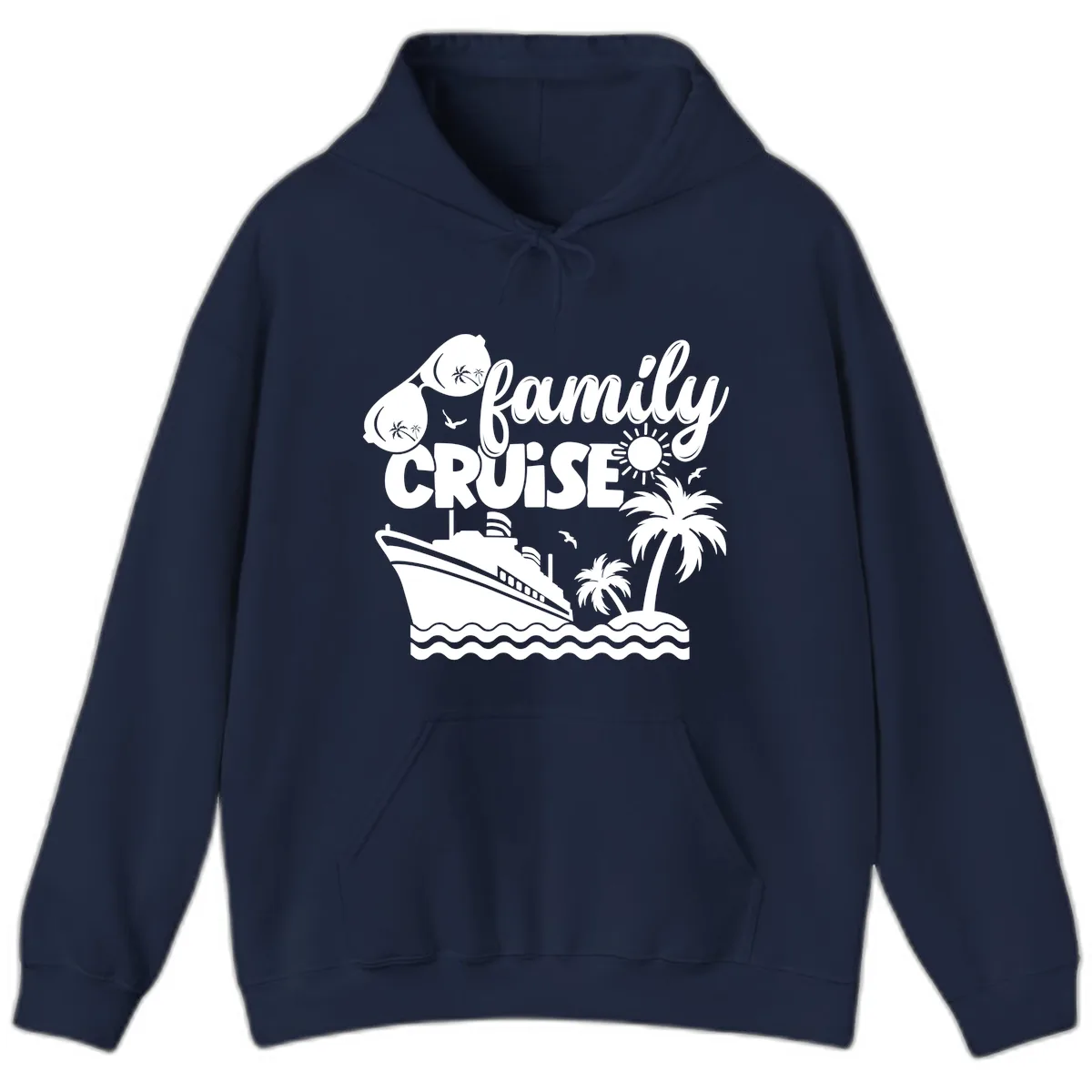 Family Cruise Vacation Fun Hoodie in Navy