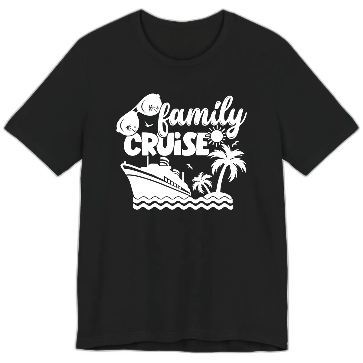 Family Cruise Vacation Fun Premium T-Shirt in Black