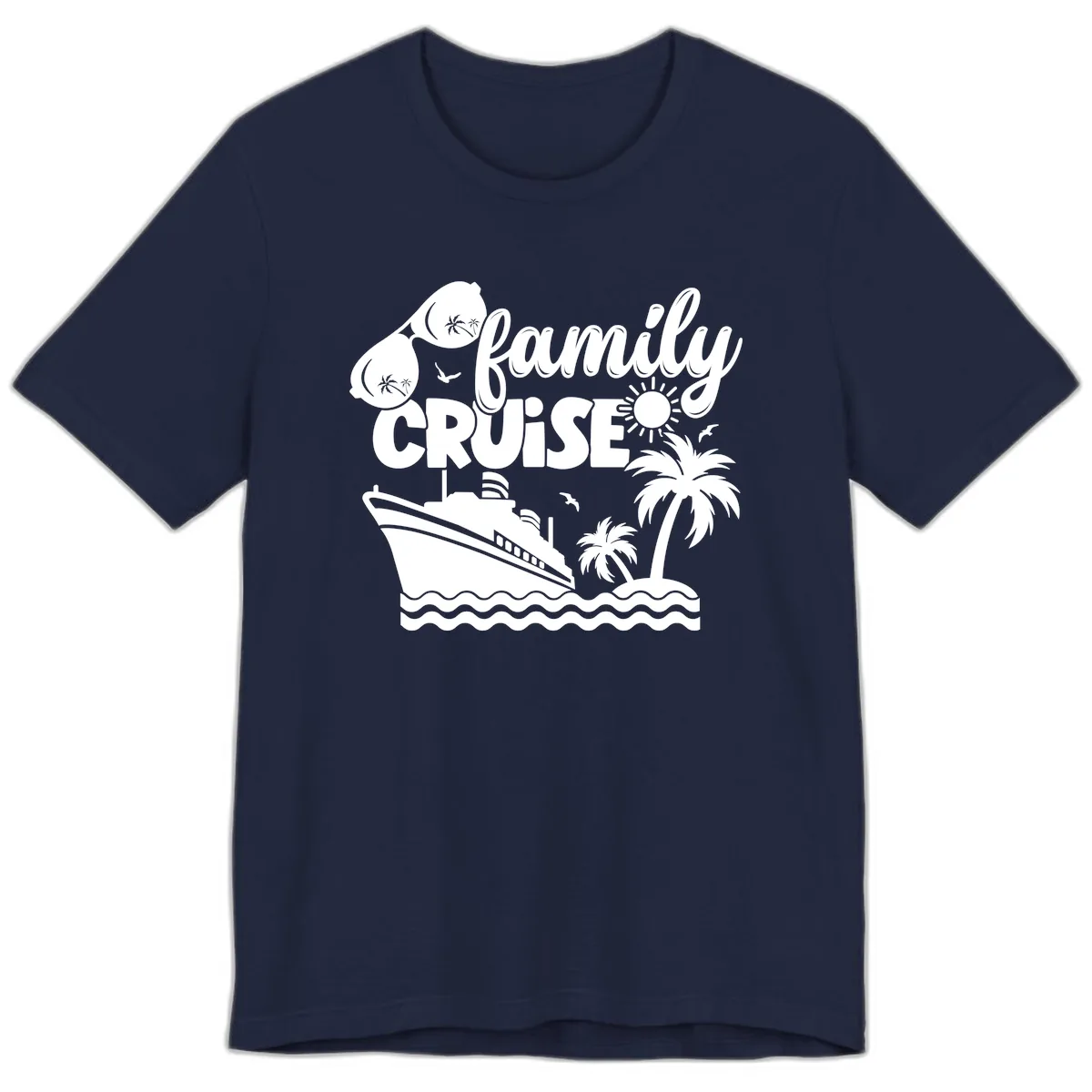 Family Cruise Vacation Fun Premium T-Shirt in Navy