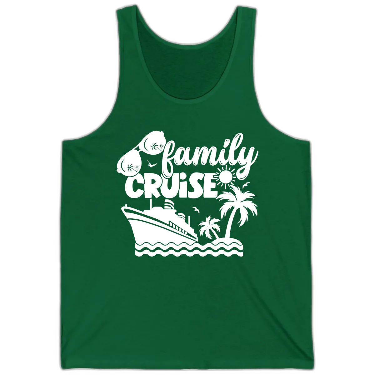 Family Cruise Vacation Fun Tank in Kelly