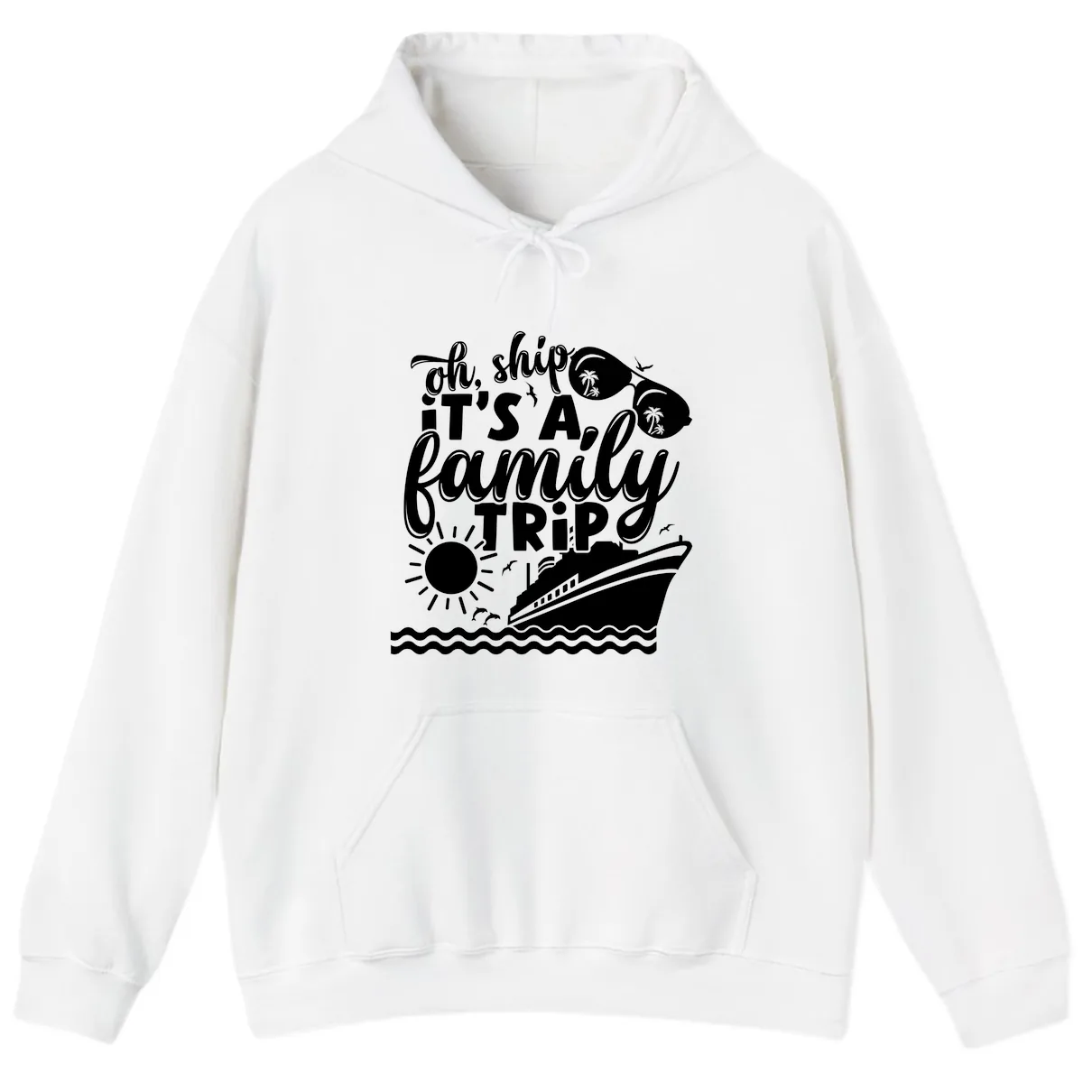 Oh Ship It's A Family Trip Hoodie in White