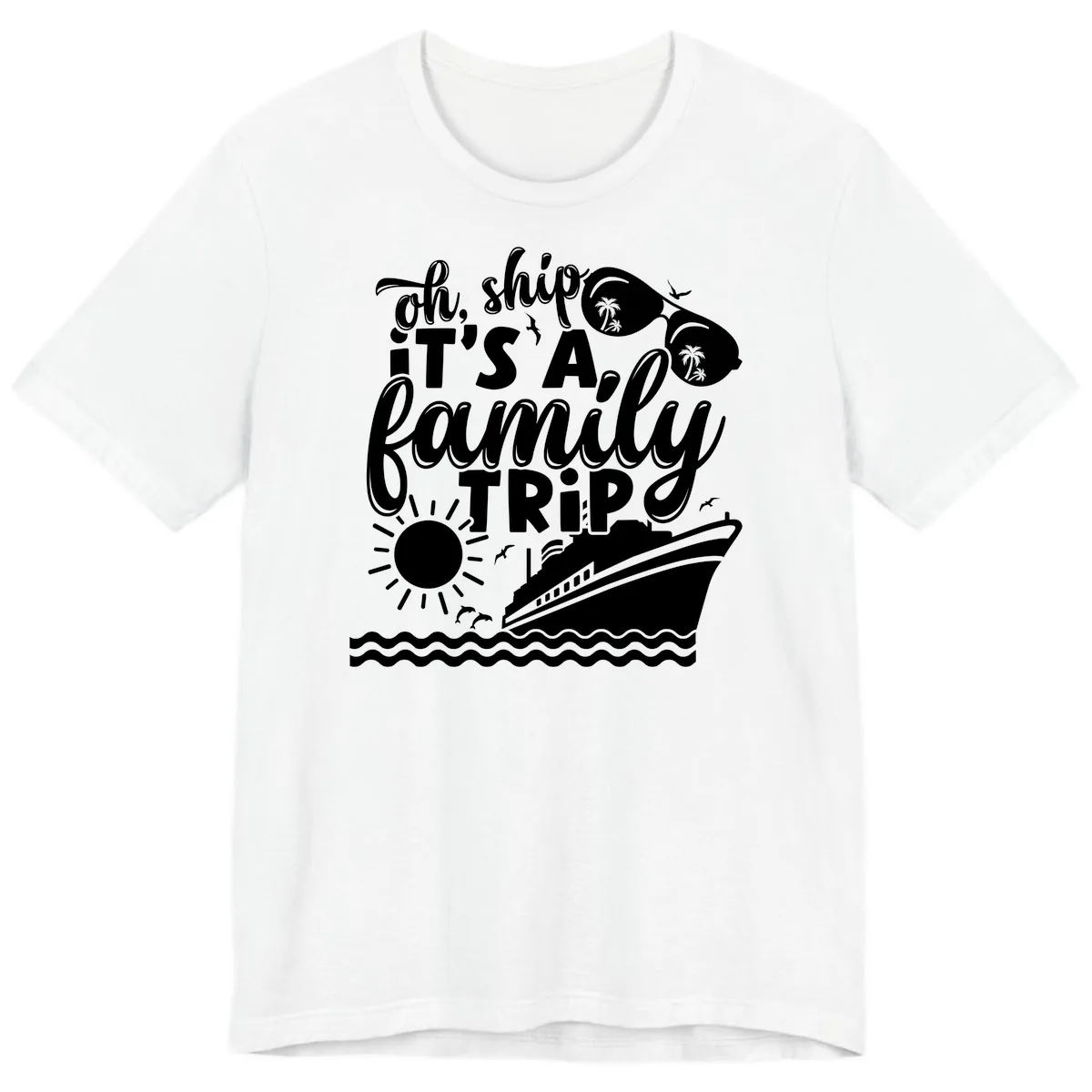 Oh Ship It's A Family Trip Premium T-Shirt in White