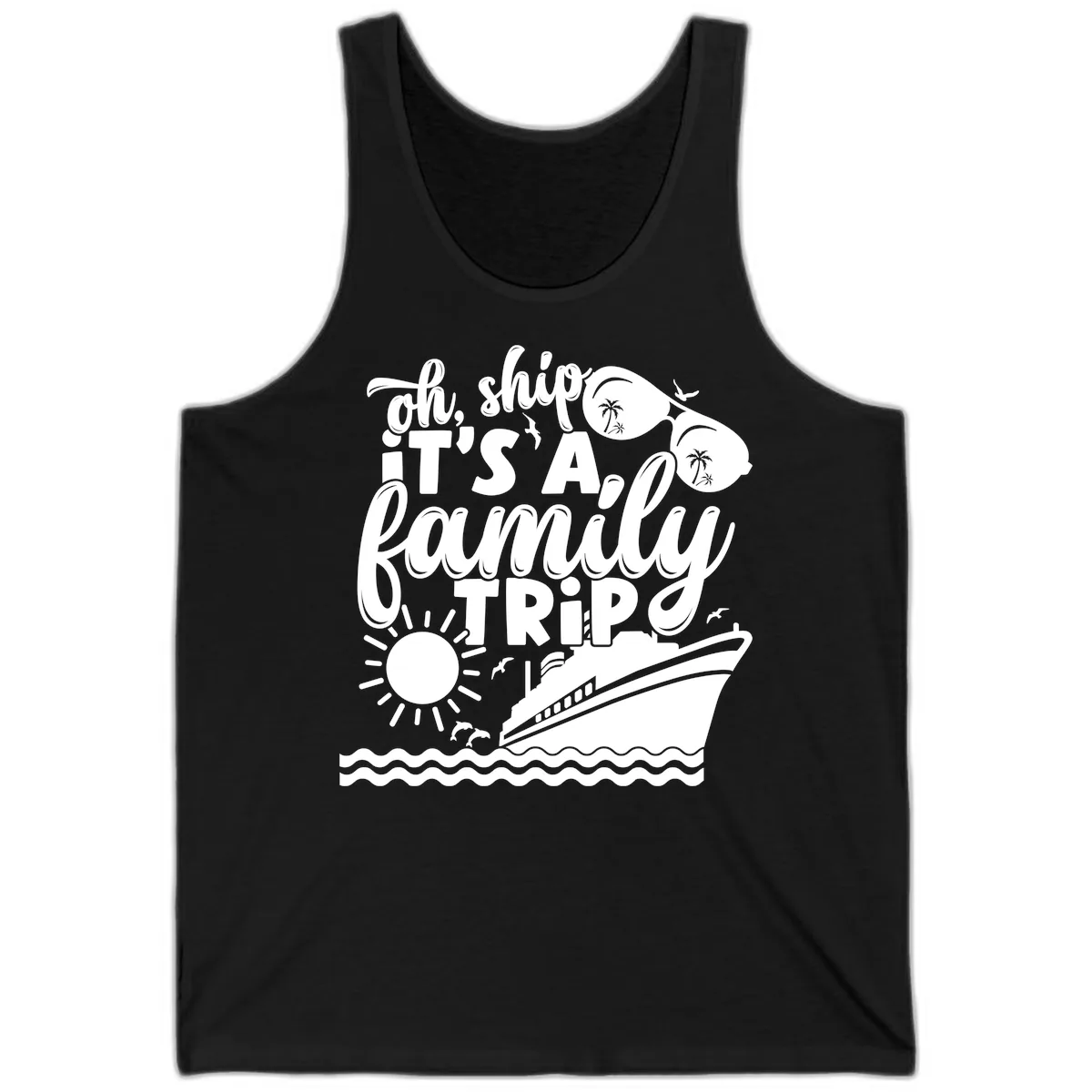 Oh Ship It's A Family Trip Tank in Black