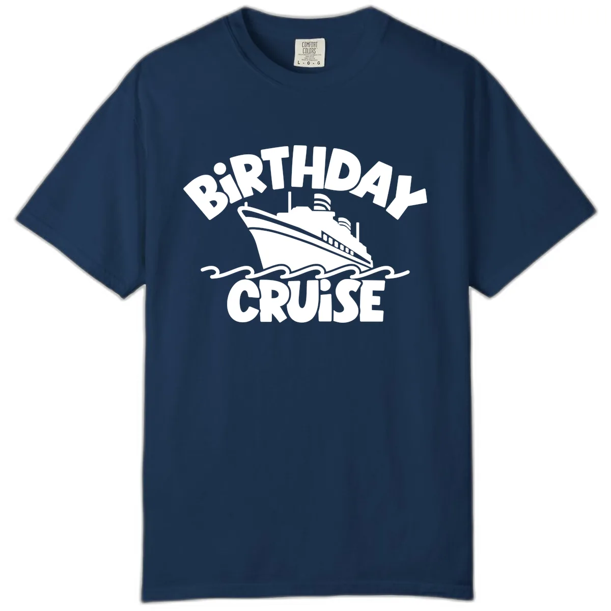 Birthday Cruise Ship Design Comfort Color in Navy