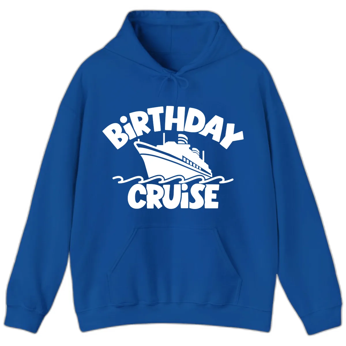 Birthday Cruise Ship Design Hoodie in Royal