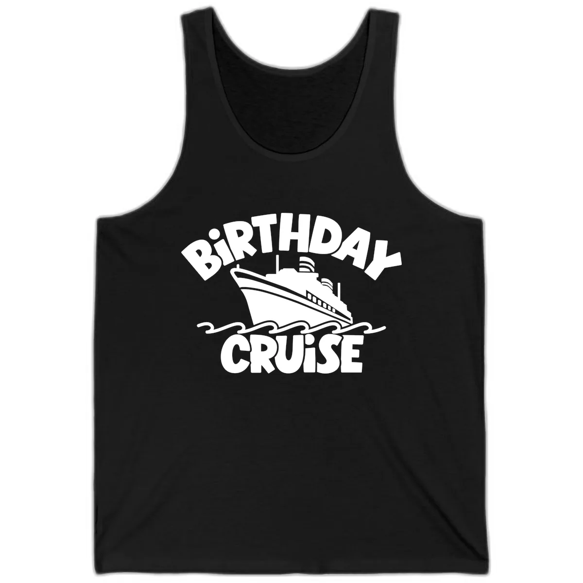 Birthday Cruise Ship Design Tank in Black