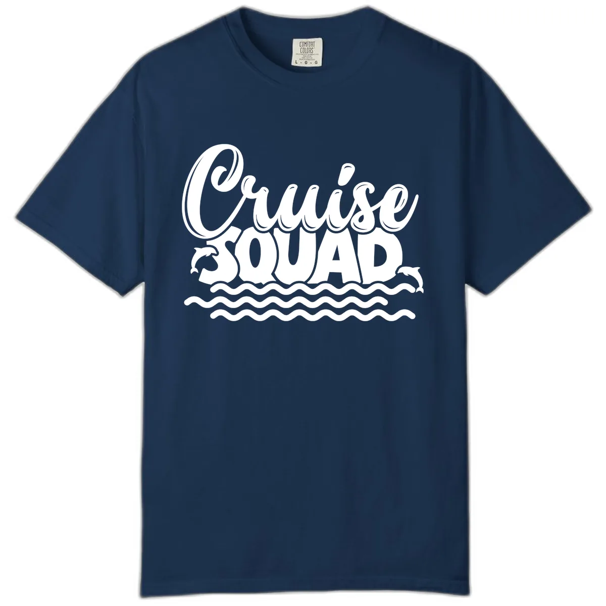 Cruise Squad Graphic Design Comfort Color in Navy