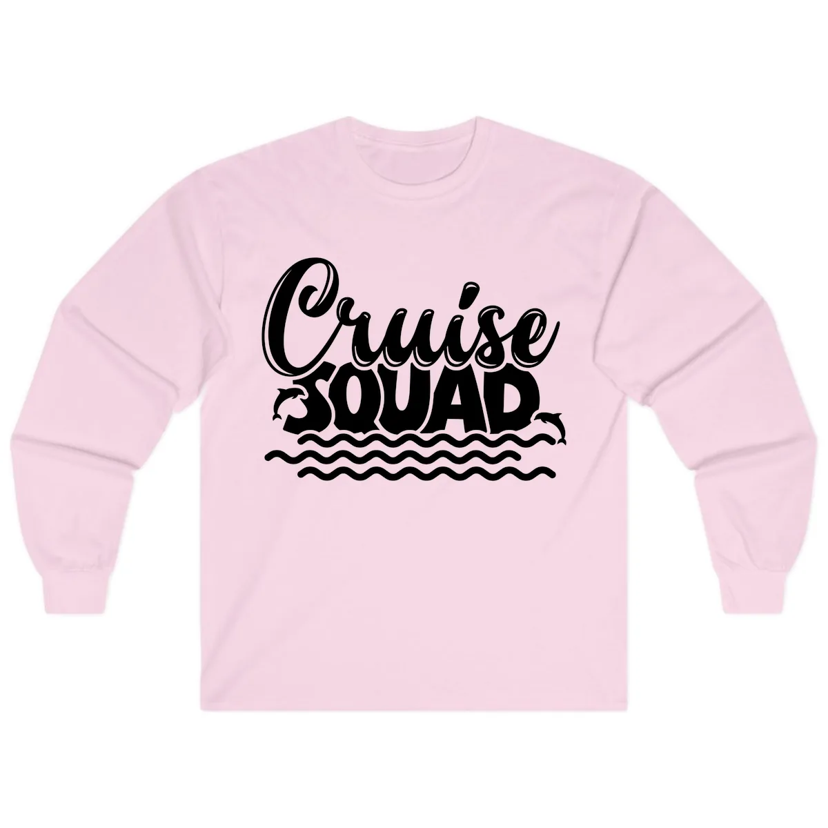 Cruise Squad Graphic Design Long Sleeve in Light Pink