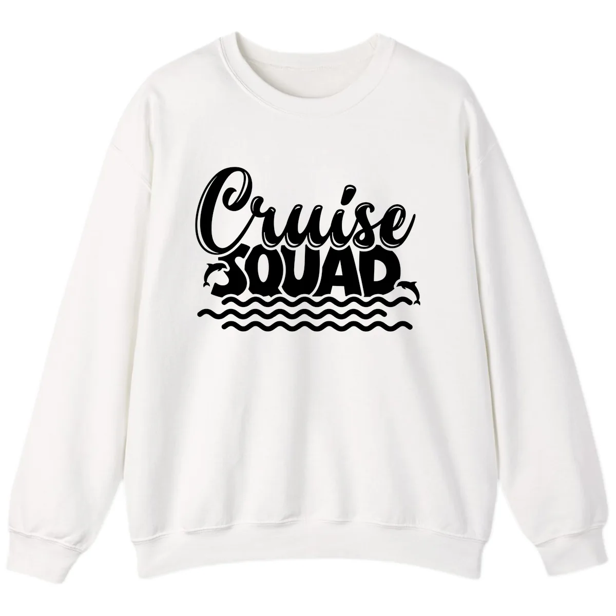 Cruise Squad Graphic Design Sweatshirt in White