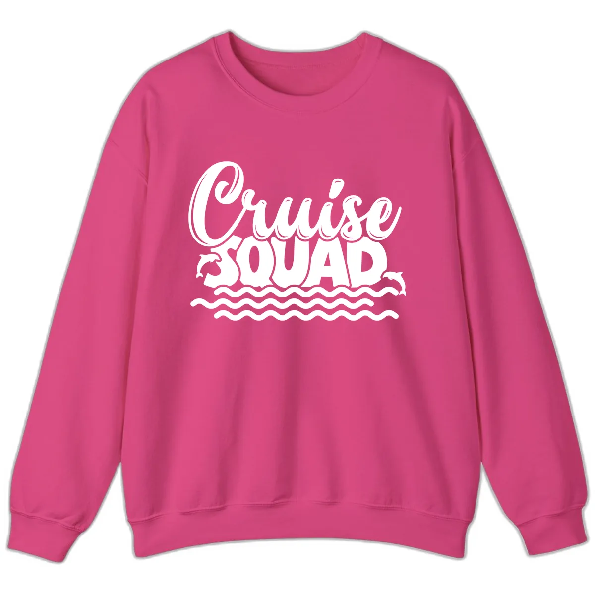 Cruise Squad Graphic Design Sweatshirt in Heliconia