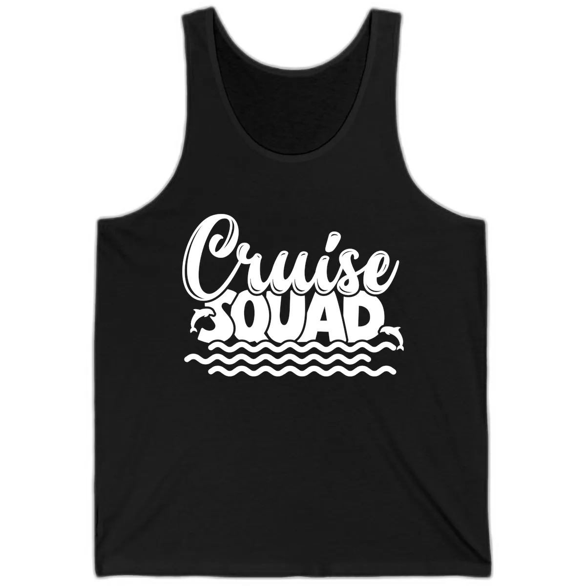 Cruise Squad Graphic Design Tank in Black