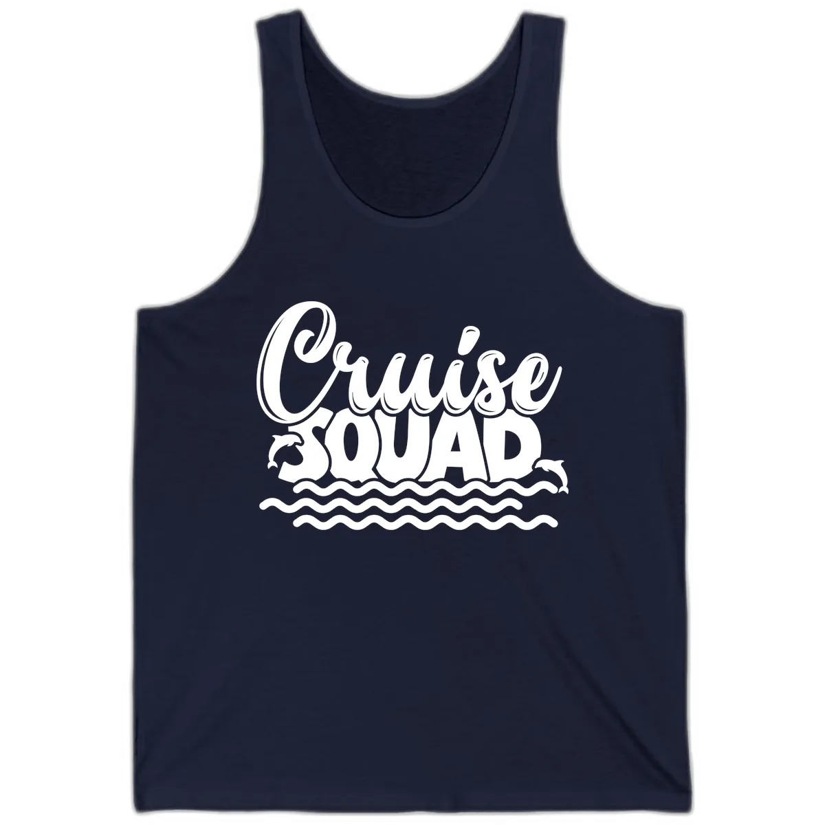 Cruise Squad Graphic Design Tank in Navy