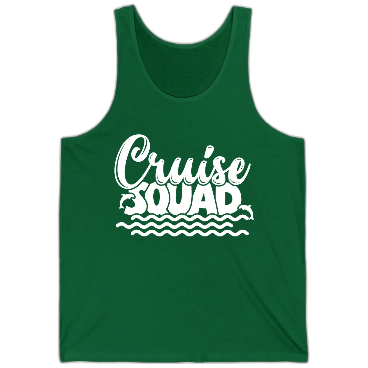 Cruise Squad Graphic Design Tank in Kelly