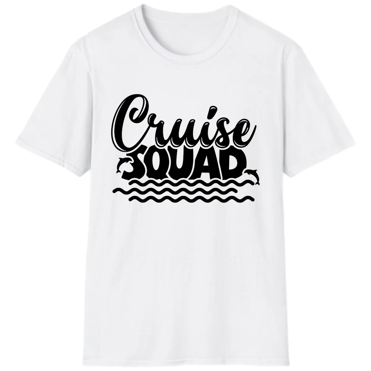 Cruise Squad Graphic Design T-Shirt in White
