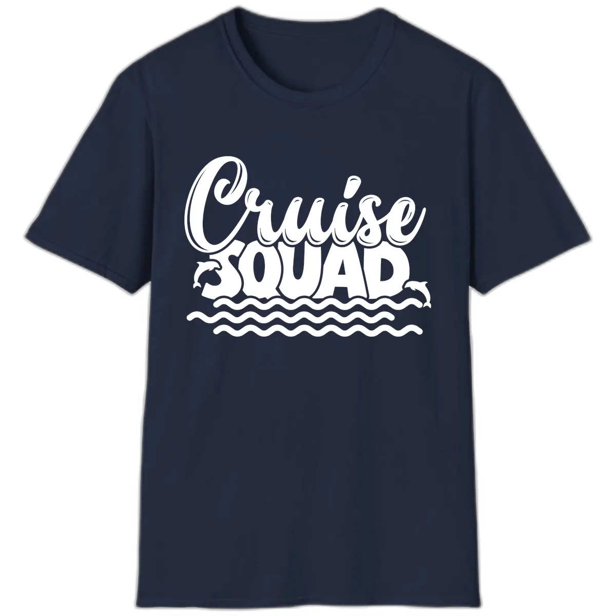 Cruise Squad Graphic Design T-Shirt in Navy