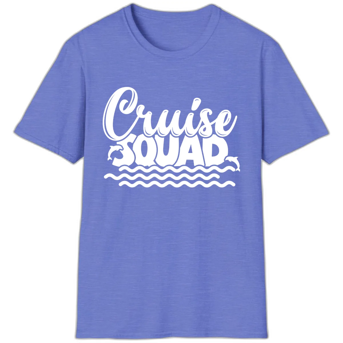 Cruise Squad Graphic Design T-Shirt in Heather Royal