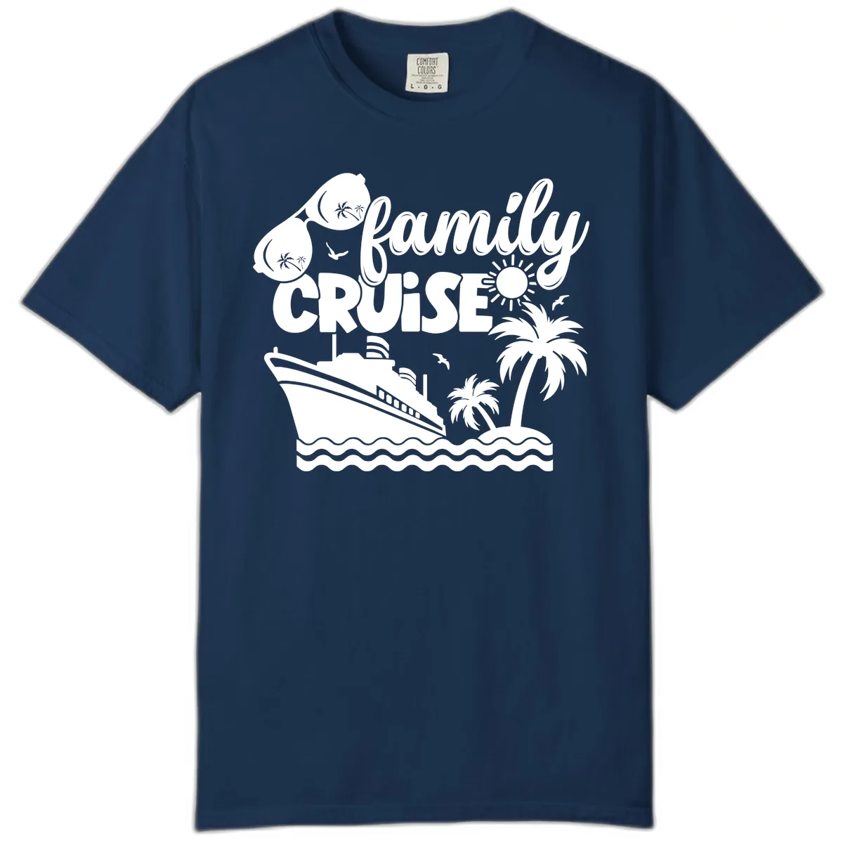 Family Cruise Vacation Fun Comfort Color in Navy