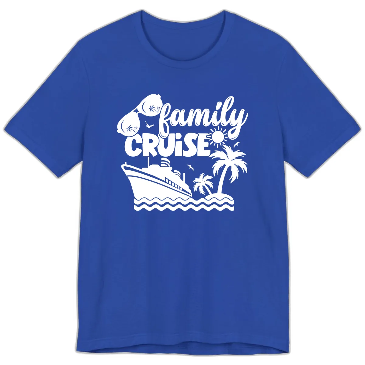 Family Cruise Vacation Fun Premium T-Shirt in True Royal