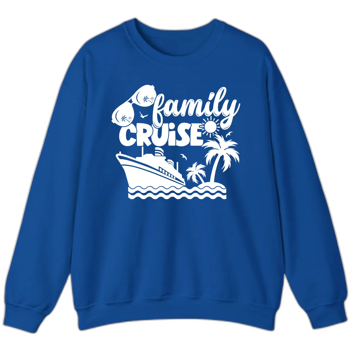 Family Cruise Vacation Fun Sweatshirt in Royal