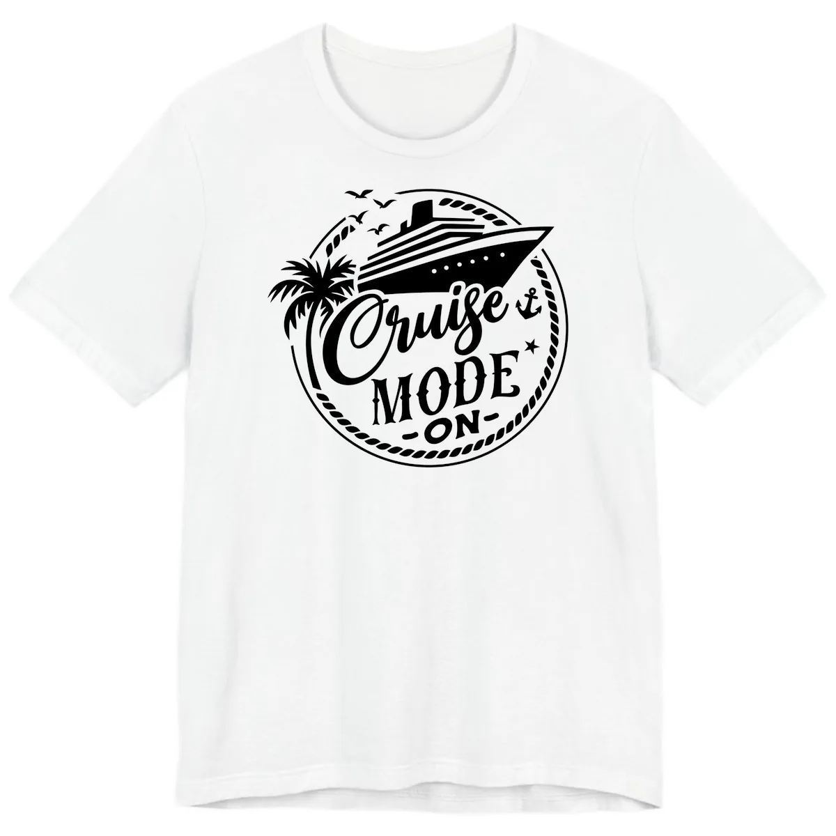 Cruise Mode On Graphic Tee Design Premium T-Shirt in White