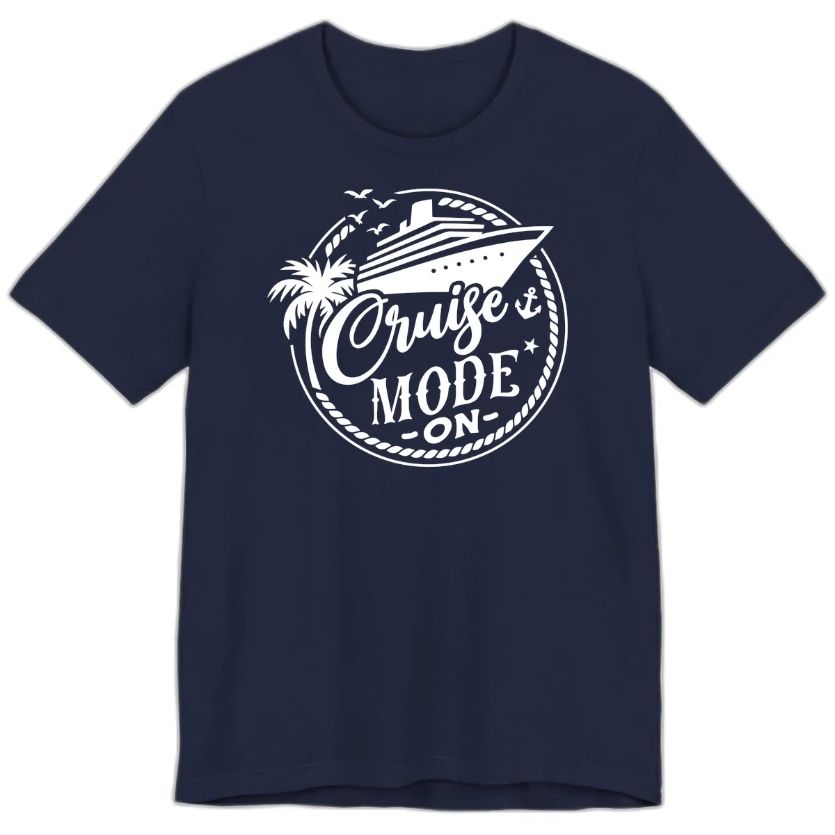 Cruise Mode On Graphic Tee Design Premium T-Shirt in Navy