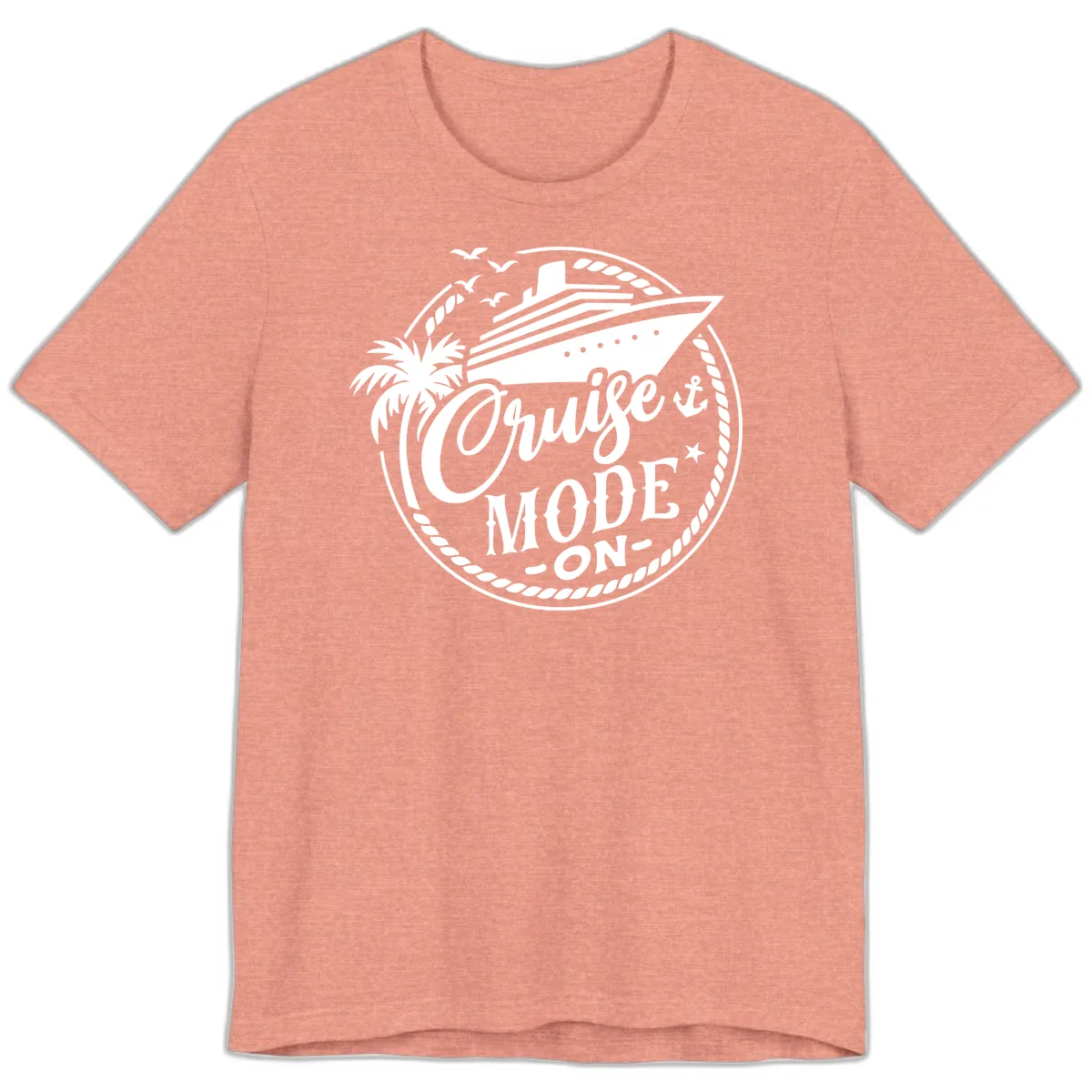 Cruise Mode On Graphic Tee Design Premium T-Shirt in Heather Sunset